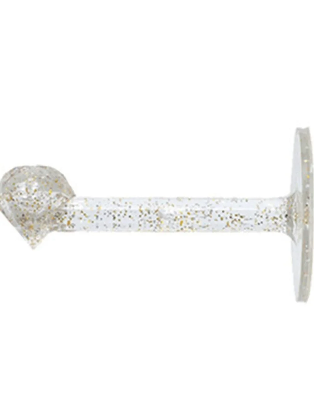 2 Pack Clear Diamond Glitter Multipurpose Self Adhesive Hooks